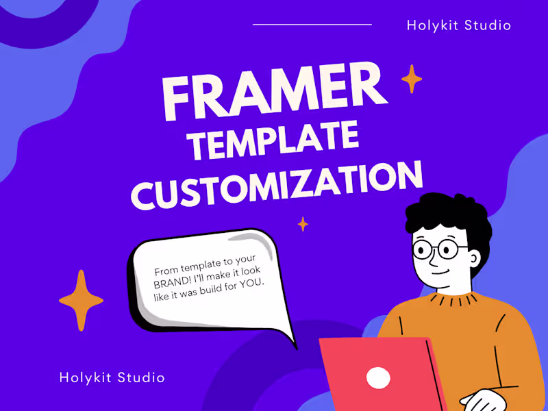 Cover image for Framer Template Customization