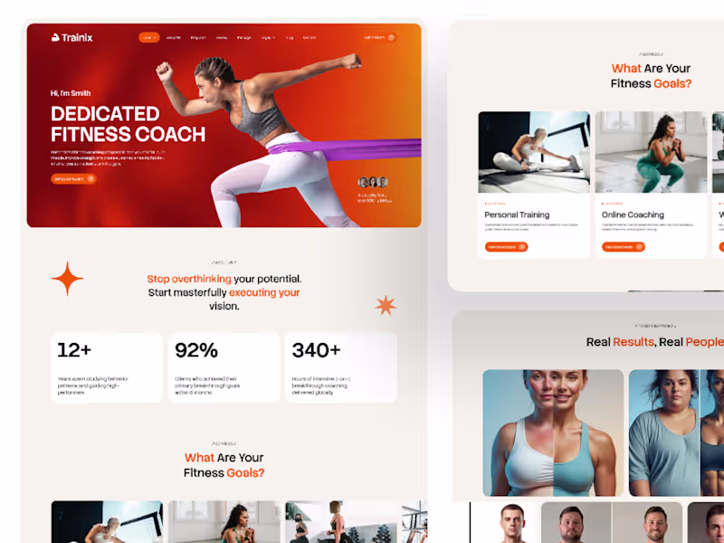 Cover image for 🚀 Tranix – Gym & Fitness Coach Framer Template