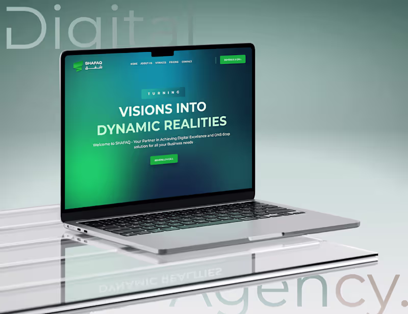 Cover image for Shafaq: Digital Agency UI/UX Design