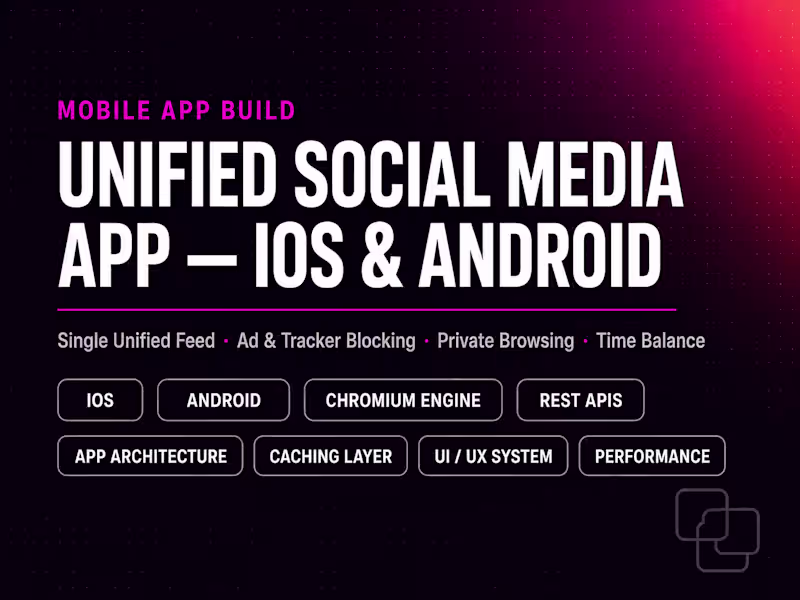 Cover image for Expert iOS & Android App Developer | Sociall Unified Social App