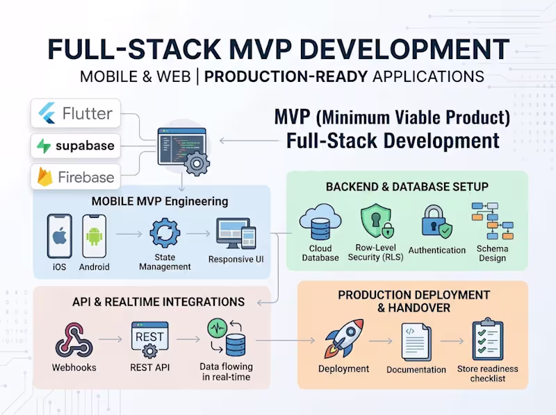 Cover image for Full-Stack MVP Development (Flutter & Supabase/Firebase)