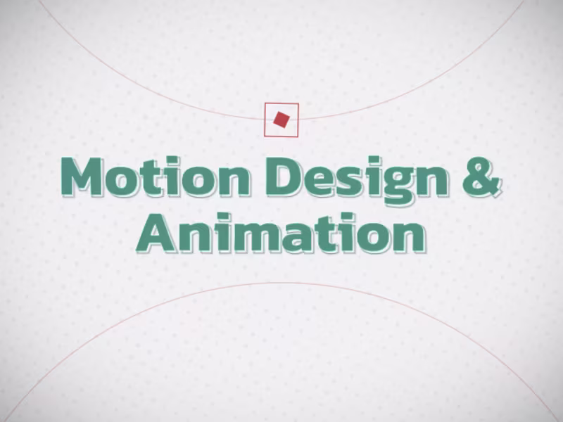 Cover image for Motion Graphics & Animation Design