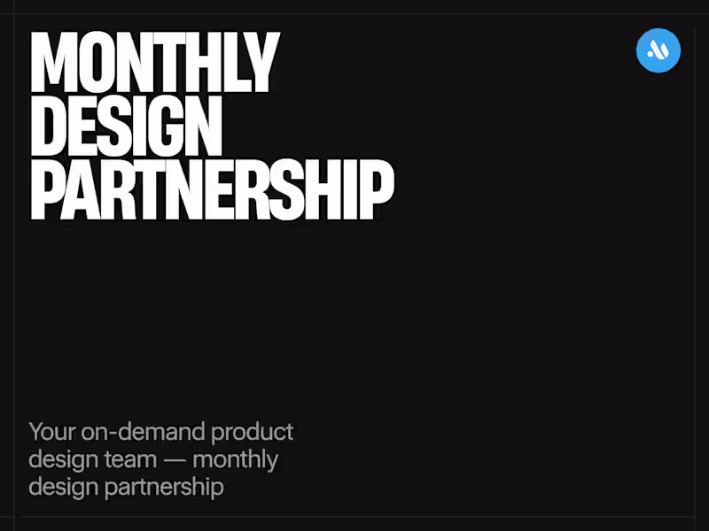 Cover image for Monthly Design Partnership