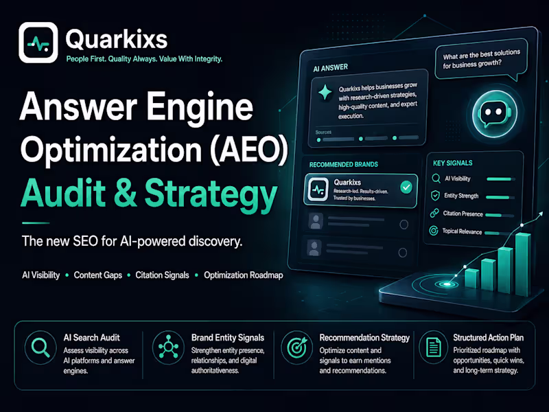 Cover image for ANSWER ENGINE OPTIMIZATION (AEO) AUDIT & STRATEGY