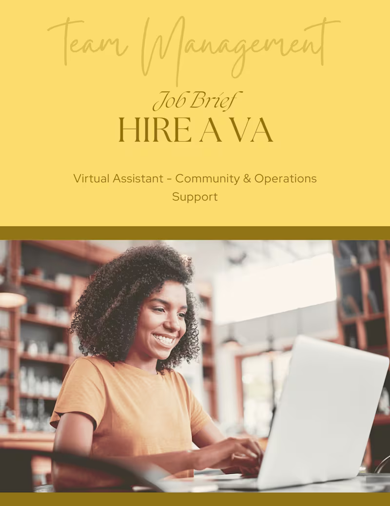 Cover image for Hire a VA brief