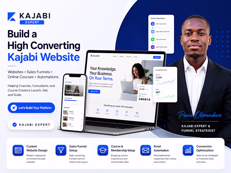 Cover image for Build a High Converting Kajabi Website & Sales Funnel