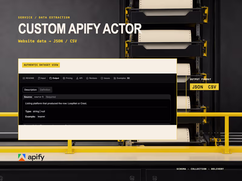 Cover image for Custom Apify Actor: Website to Structured Data