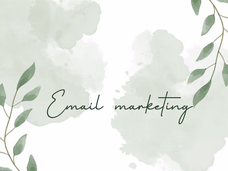 Cover image for Email marketing strategy 