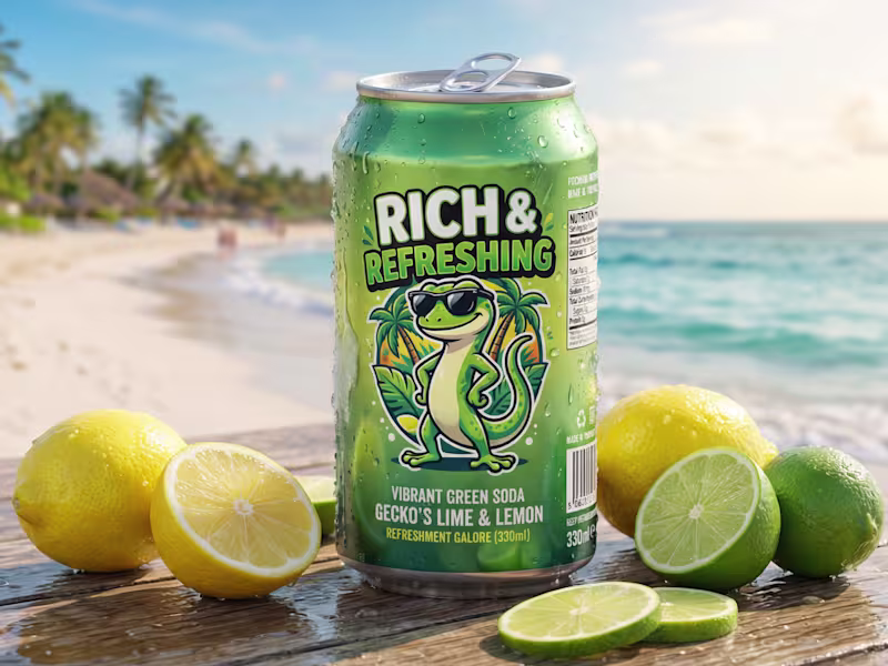 Cover image for Refreshing lime soda Ad with