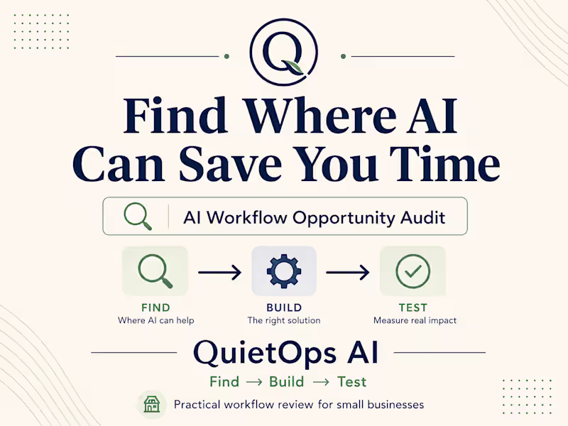 Cover image for AI Workflow Opportunity Audit for Small Businessesartif