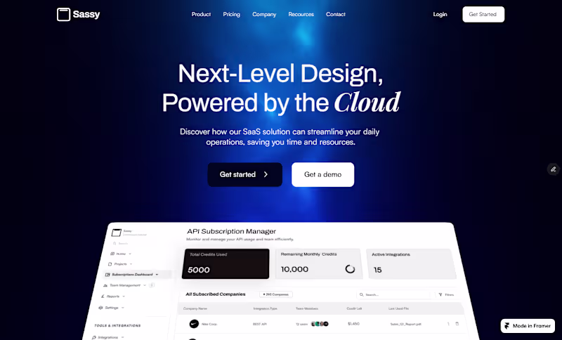 Cover image for Modern SaaS Landing Page Design