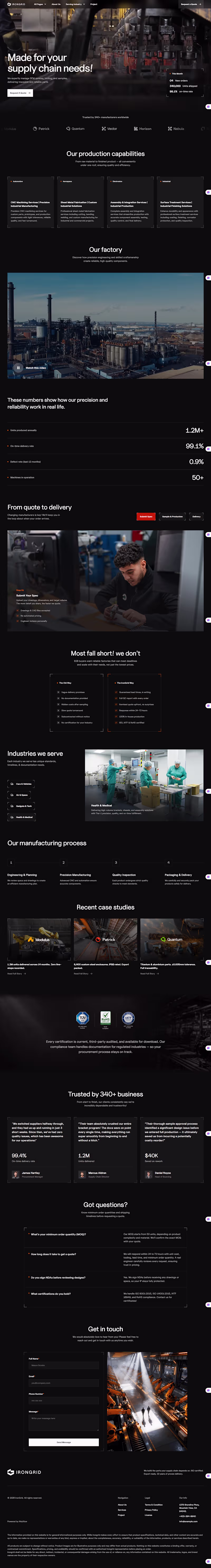 Cover image for Recently completed an industrial manufacturing