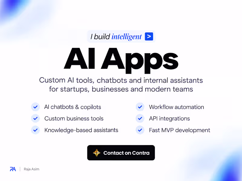Cover image for Custom AI Apps & Intelligent Solutions