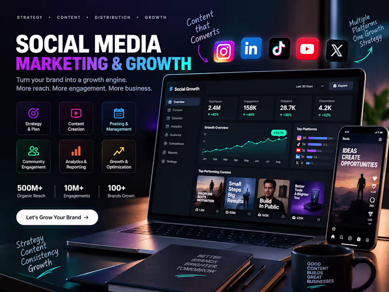 Cover image for Social Media Marketing & Growth