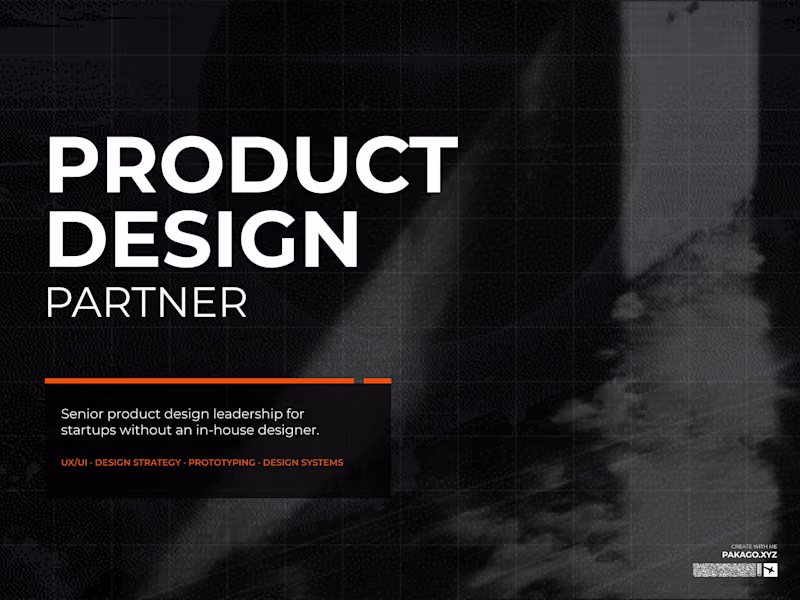 Cover image for Product Design Partner for Startups