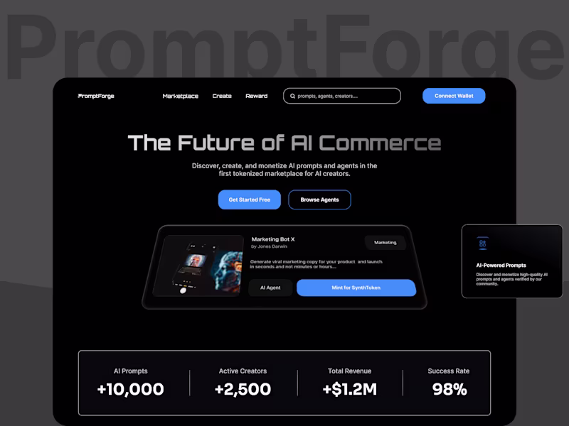 Cover image for PromptForge Marketplace Design