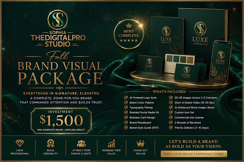 Cover image for Full Brand Visual Package — Complete Done-For-You Brand
