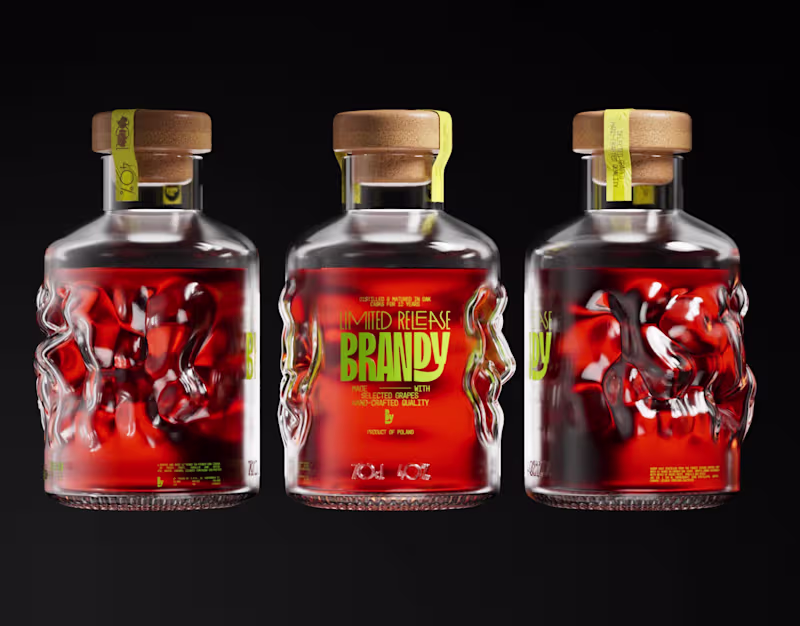 Cover image for Brandy- bottle and label design