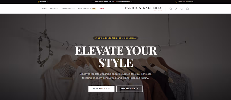Cover image for Fashion Galleria - Modern E-Commerce Web App