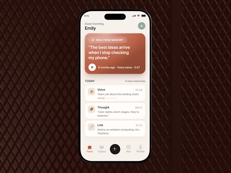 Cover image for Mobile App Design | AI Voice Notes App | Smart Notes + AI App