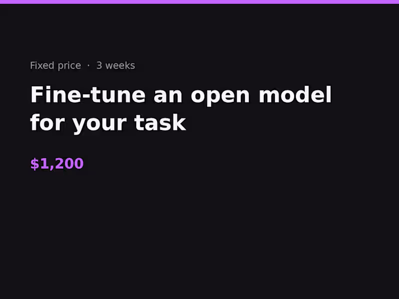 Cover image for Fine-tune an open model for your task