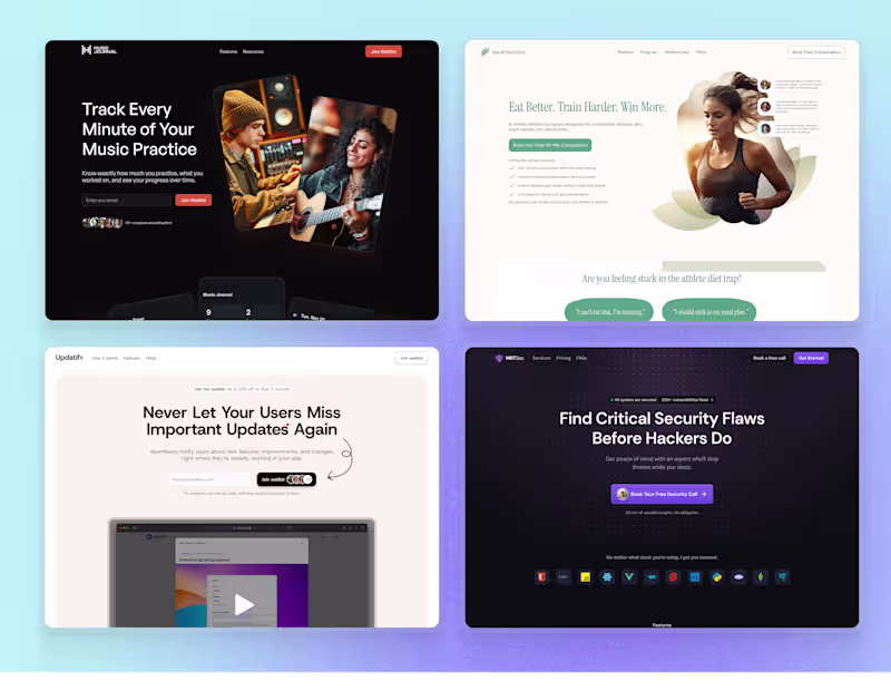 Cover image for Landing Page Redesigns for Indie Makers and Startups