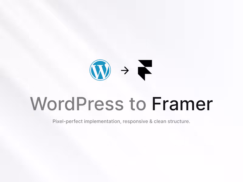 Cover image for WordPress to Framer Migration