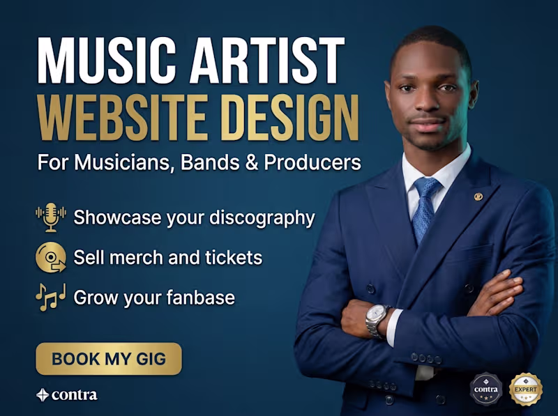 Cover image for Music Artist Website Design