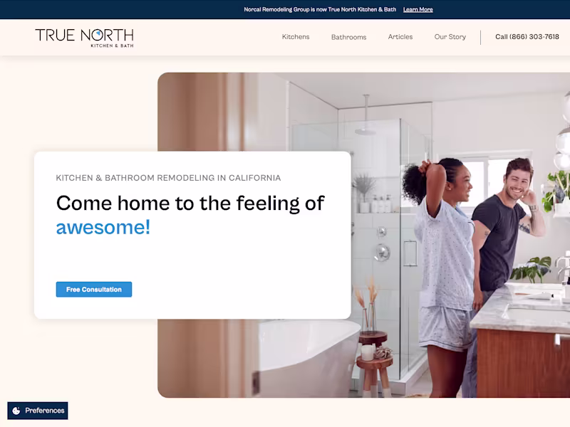 Cover image for Kitchen & Bathroom Remodeling Contractor in CA | True North