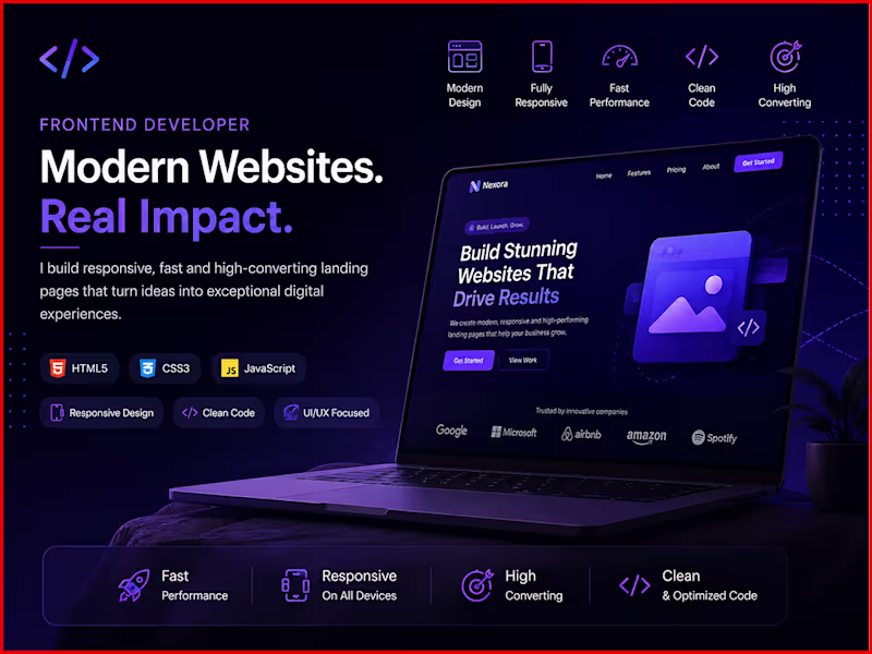 Cover image for Front-End Developer & Re-Design Landing Pages 