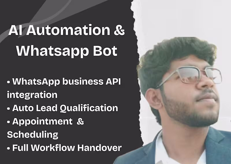 Cover image for AI Automation & WhatsApp Bot Development 