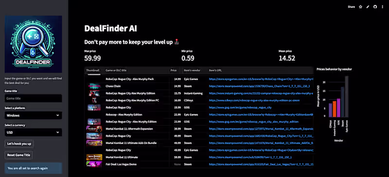 Cover image for DealFinder AI