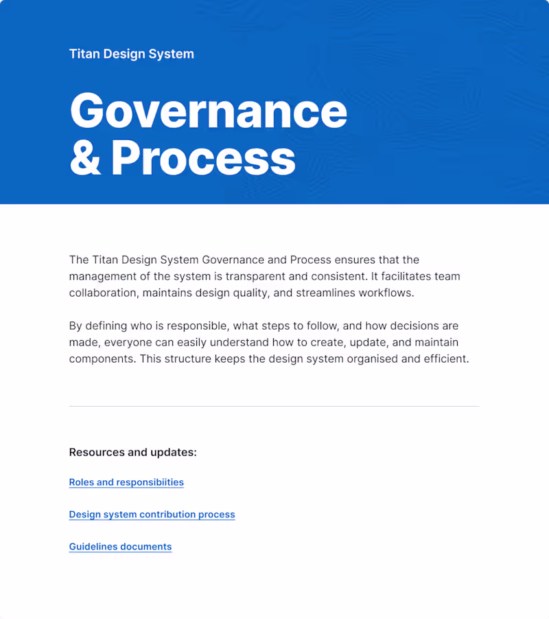 Cover image for Design system governance — Fugro