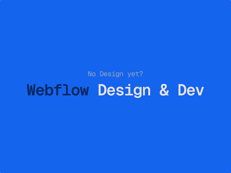 Cover image for Webflow Design & Development