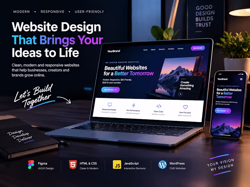 Cover image for WEBSITE DESIGNER WITH AI AND MANY MORE