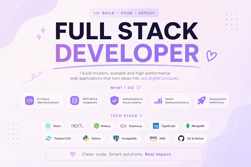 Cover image for Full-Stack Web Application Development