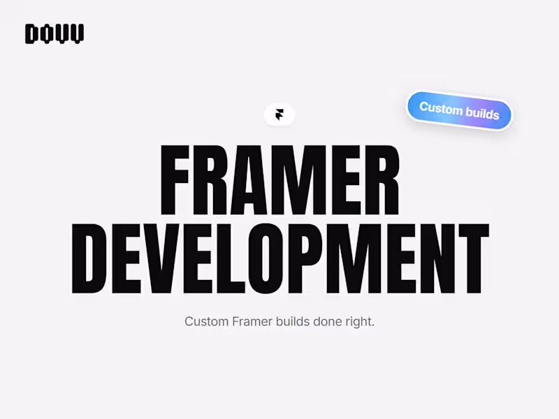 Cover image for Framer Development