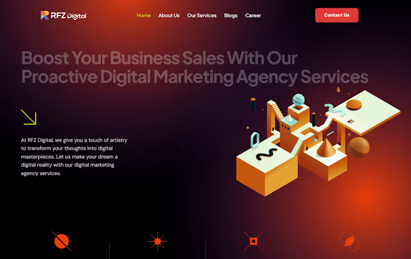 Cover image for Digital Marketing Agencies Services WordPress Website