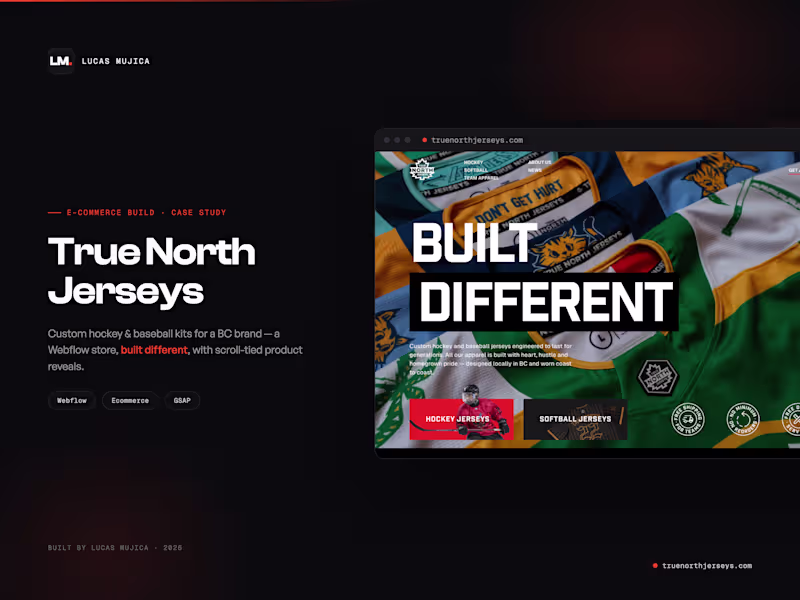Cover image for True North Jerseys E-commerce Storefront