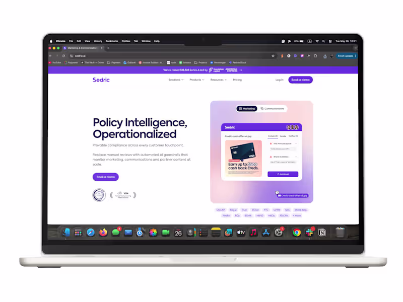 Cover image for Sedric AI — Compliance Platform for Financial Services
