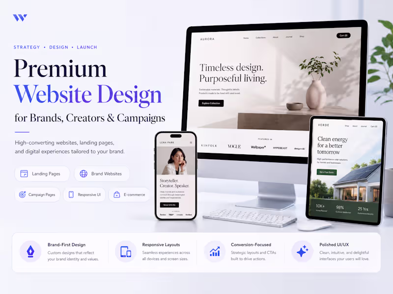 Cover image for Premium Website Design for Brands, Creators & Campaigns