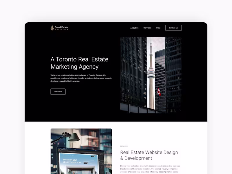 Cover image for Real Estate Marketing Company Website Design
