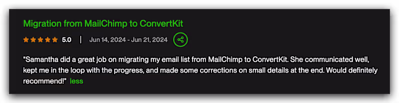 Cover image for MailChimp → Kit Migration with Post-Migration Support