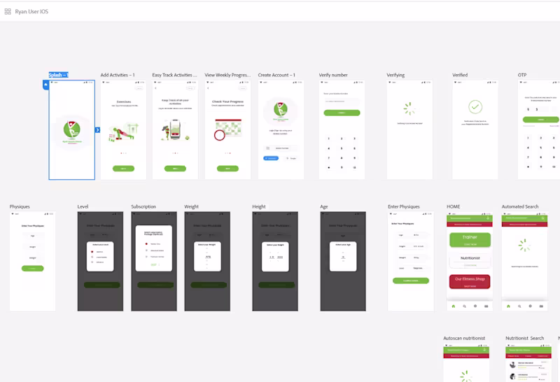 Cover image for Mobile App UI/Ux Design and Prototyping for Ryan Sports