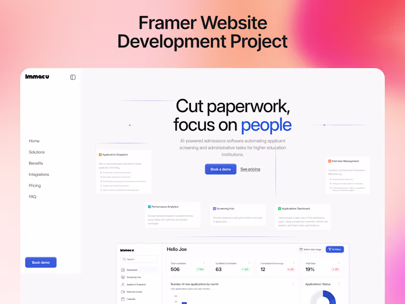 Cover image for Immacu Figma to Framer Website Development