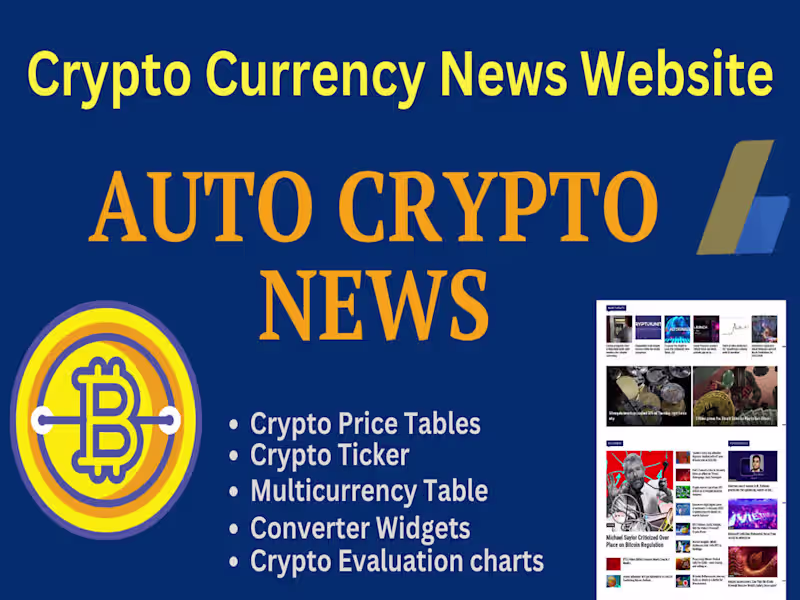 Cover image for  Automated crypto currency news website, crypto autoboot