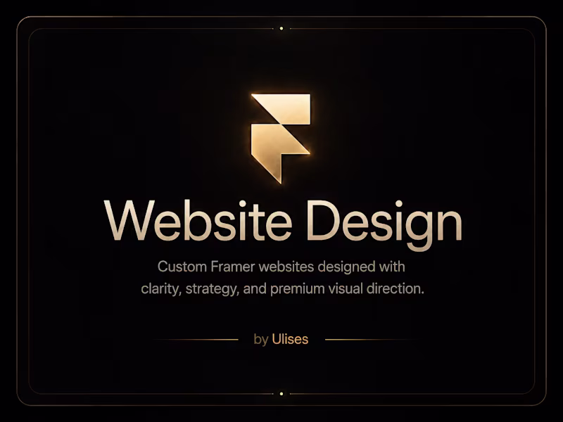 Cover image for Website Design – Custom Framer Websites