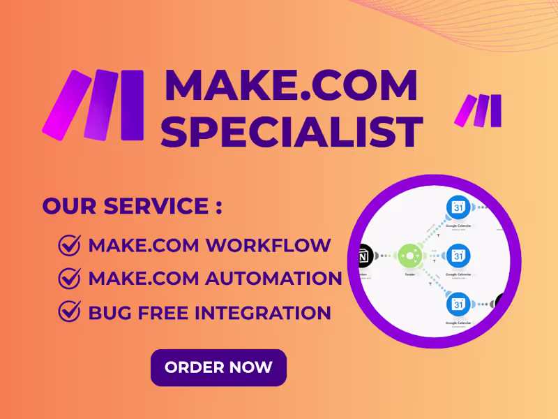 Cover image for  Make.com Automation | Make.com Integration | Make.com Workflow 
