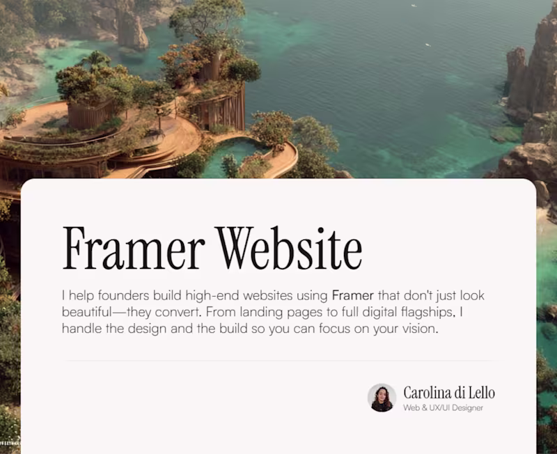 Cover image for Premium Framer Website Design & Development