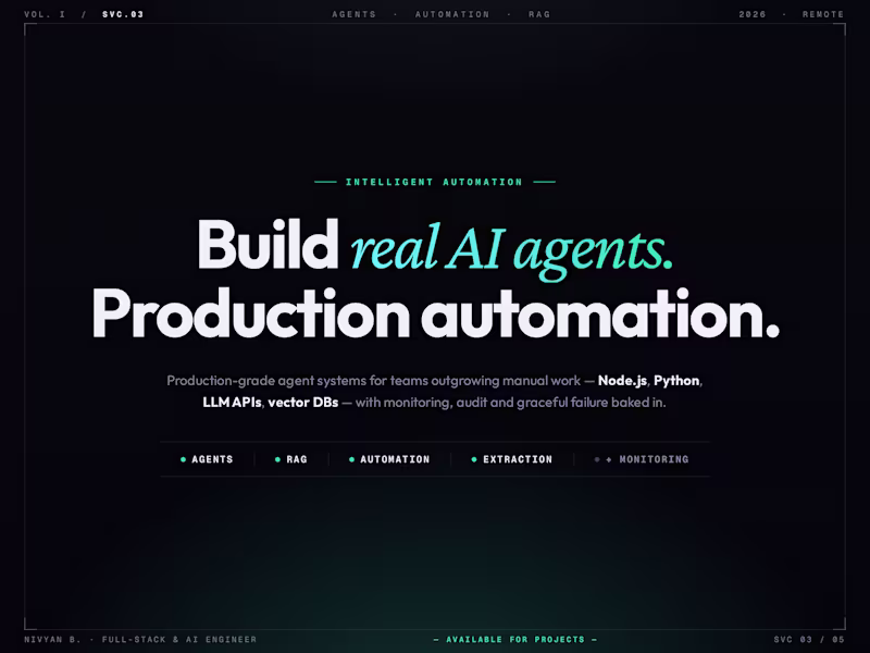 Cover image for AI Agents That Replace Manual Work